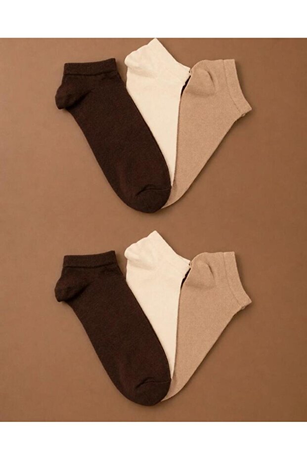 6-Pack Men's Booties Brown Beige Cream