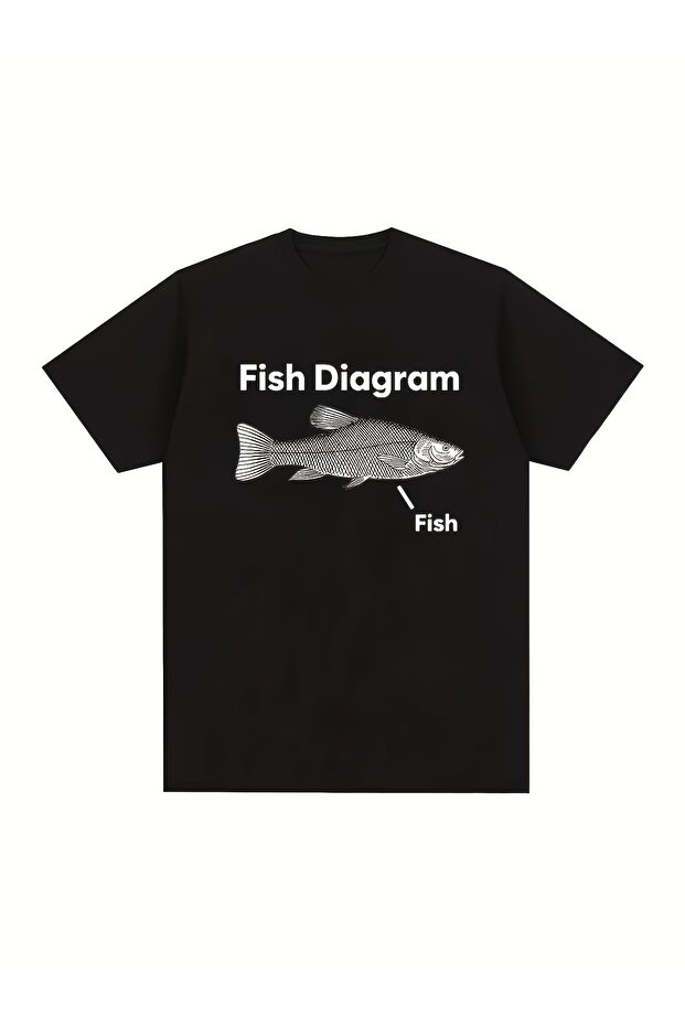 Fish print T-shirt - 1