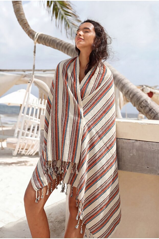 100% Cotton Woven Peshtemal - Beach, Pool, Bath and Hammam Towel