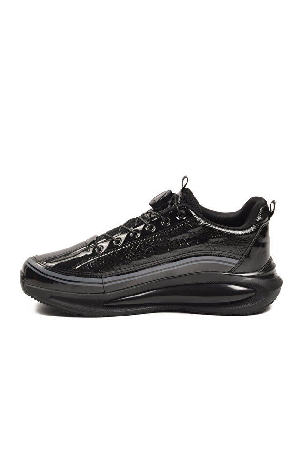 Black Patent Leather Orthopedic Sole Men's Sports Shoes Mc Jamper 2250 m