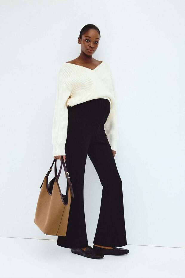 MAMA Flared Ponte di Roma leggings