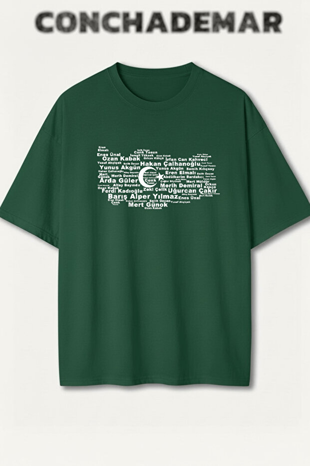 Turkey National Teams Printed Premium Oversize Cotton T-Shirt