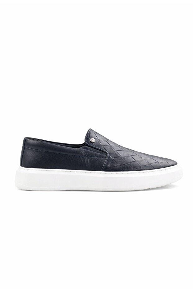 Genuine Leather Men's Laceless Casual Shoes