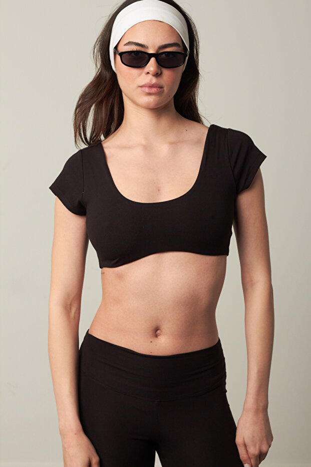 Κοντομάνικο Crop Top - 2