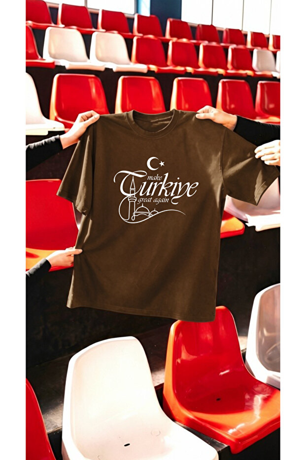 تيشيرت بتصميم مطبوع للجنسين من Unisex Make Türkiye Great Again