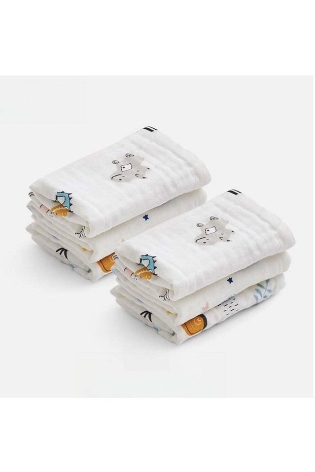 6PCS Baby Washcloths Muslin 30x30cm Muslin Cloths Baby Face Towel 6 Layers Soft Muslin Squares 100% Cotton Newborn
