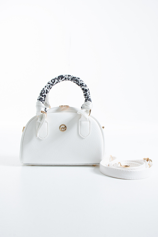 Scarf Detailed Hand Shoulder and Crossbody Women's Bag