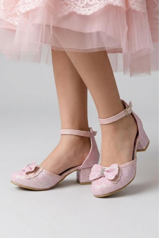 Sanya 03492 Girls' Heeled Evening Dress Shoes