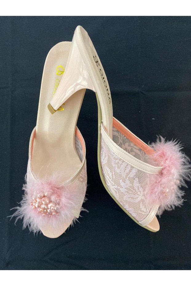 Fuzzy Wedding Slippers