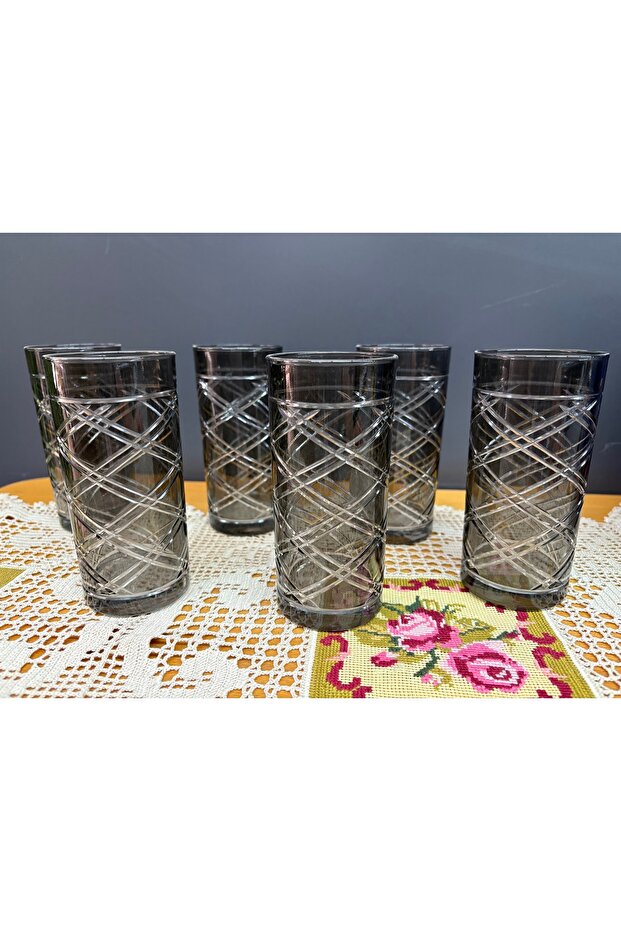 Cut-Out Embroidered Set of 6 Glasses 250 ml