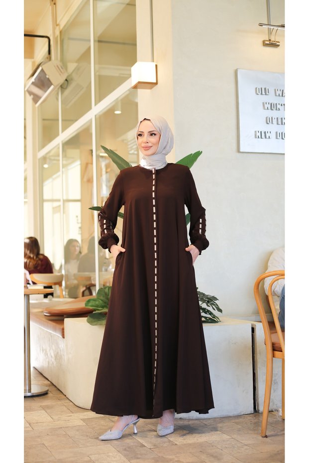 Mevlana Ferace with Ribbon Detail