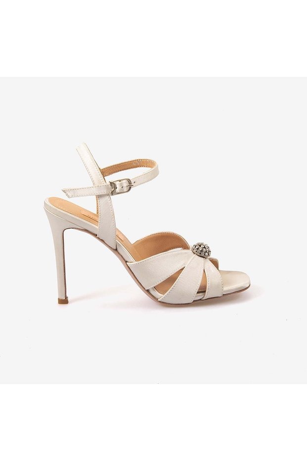 Hawen Angels Women's Elegant Ankle Strap Satin 12.5cm Thin Heel Evening & Formal Dress Shoes 6564-249-V1