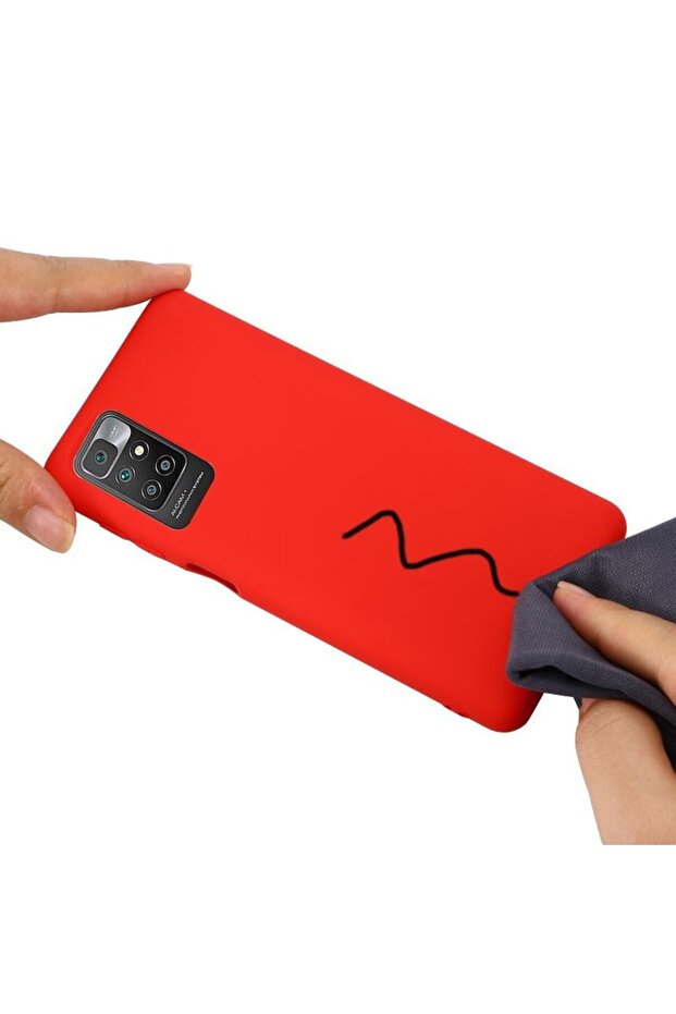 Solid Color Θήκη Σιλικόνης Red (Xiaomi Redmi 10) - 5