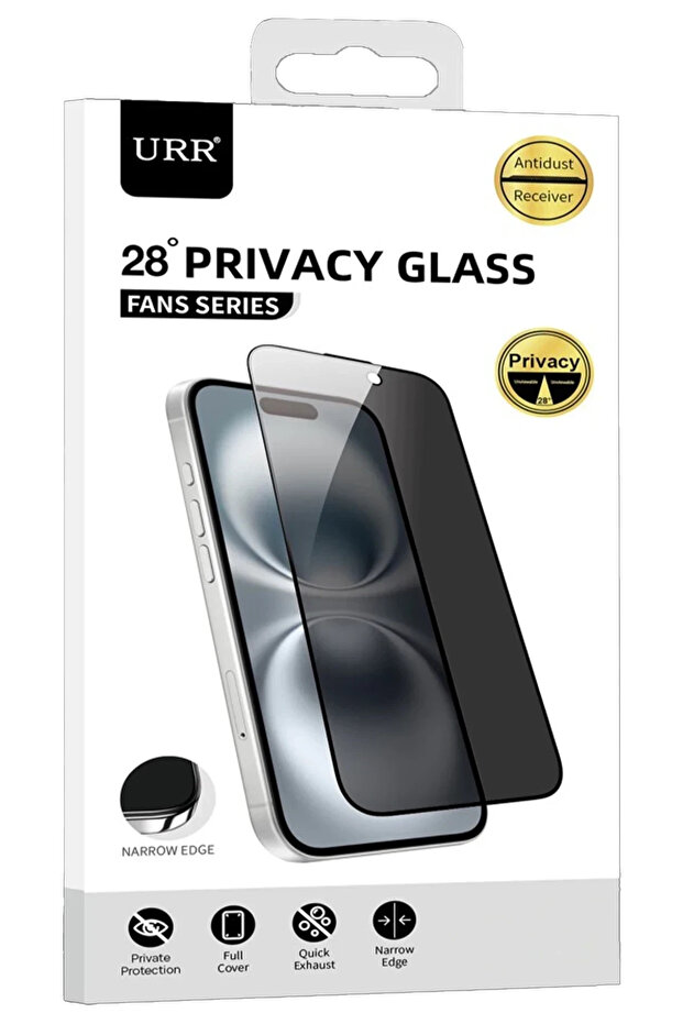 Urr iPhone 12 Pro Max Fans Series Premium Ghost Glass Screen Protector - Black