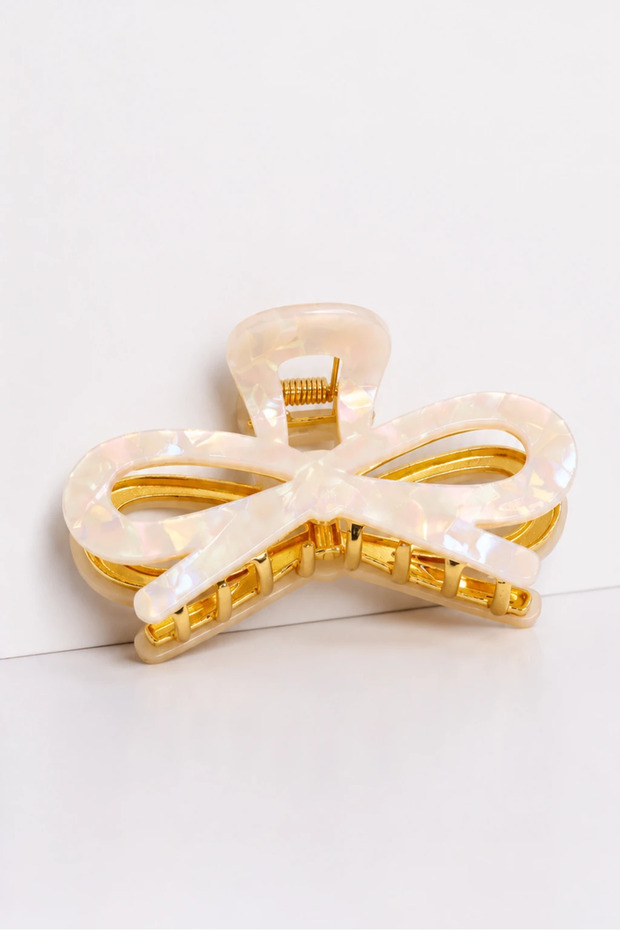 Efficient Bowknot Design Bone Hairpin Buckle – Large Size Non-Slip Strong Grip Hair Clip, Stylish Accessory for Women & Young Girls