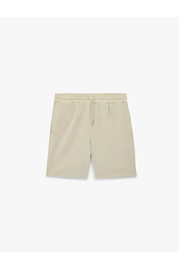 Regular Fit Pocket Bermuda Shorts with Belted Waist