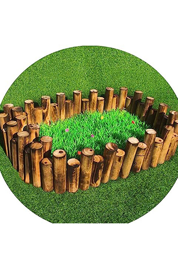Sturdy Wooden Garden Edging Panels - Interlocking Border for Neat and Stylish Landscaping