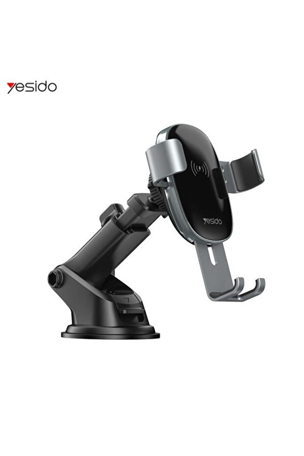 C123 Dual Base Car Phone Holder – 15W Qi Wireless Charging for Smartphones