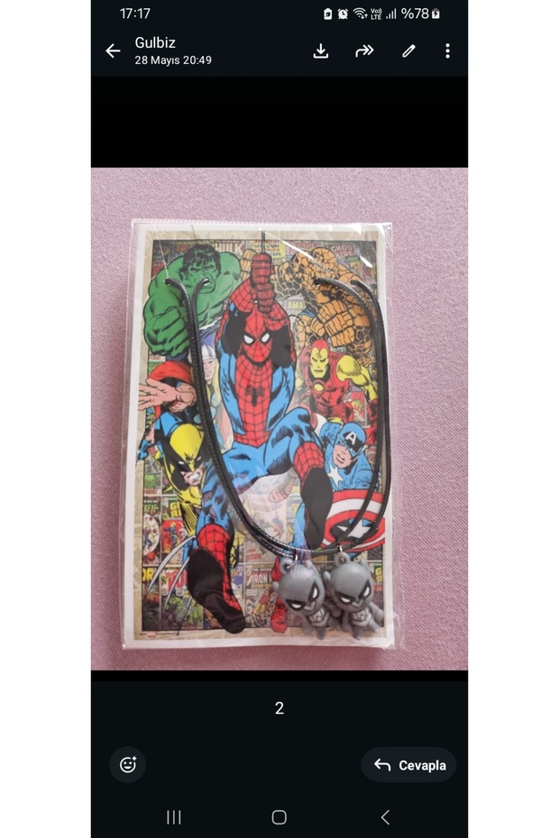 Pendant and postcard of marvel heroes