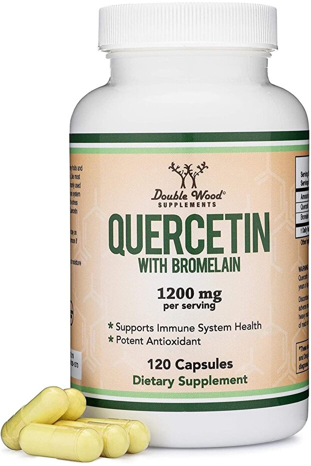 Quercetin 1000mg with Bromelain 200mg, 120 Capsules - 2 Month Supply (Powerful AMPK Metabolic Activator)