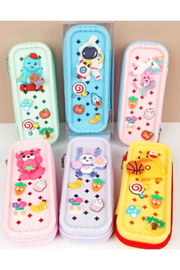 Pencil case with charms