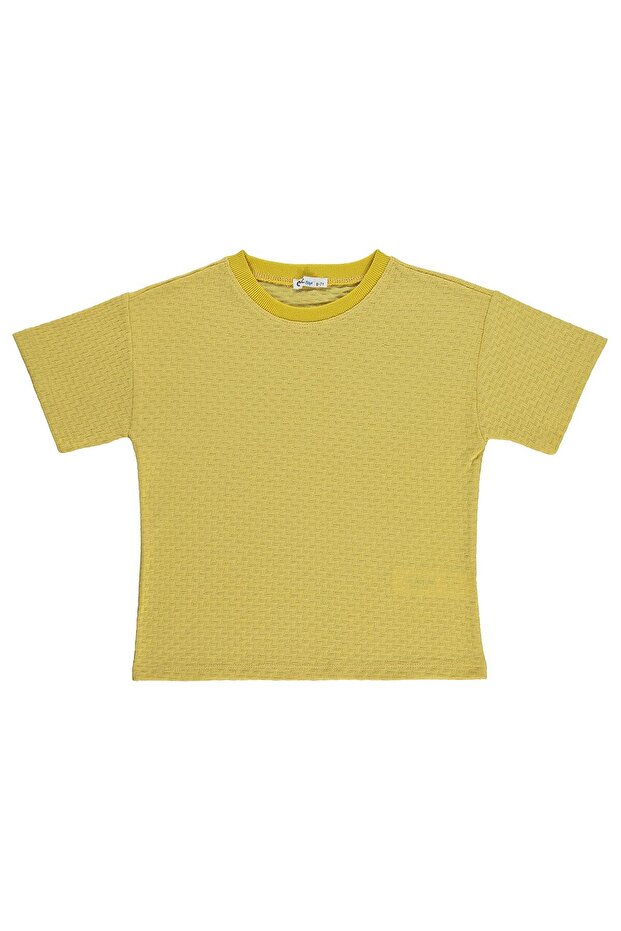 Sailing Textured T-Shirt for Ages 10-13 - Yellow