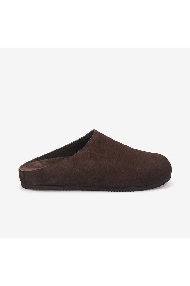 Andrea giovanni men's eva sole mule coffee suede slipper 16101