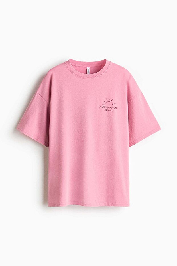 Oversized print-motif T-shirt