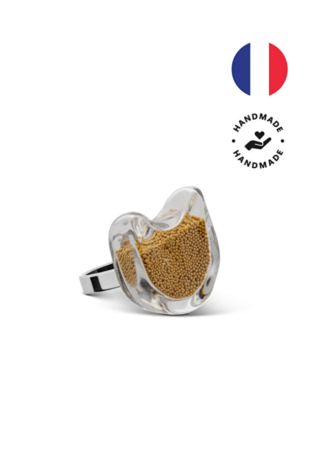Chat Nano Billies Gold Glass Ring