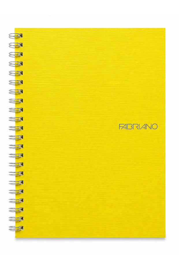 Quaderno'Bio Spiralato' A5 70 Yaprak Kareli Spirali - Lemon