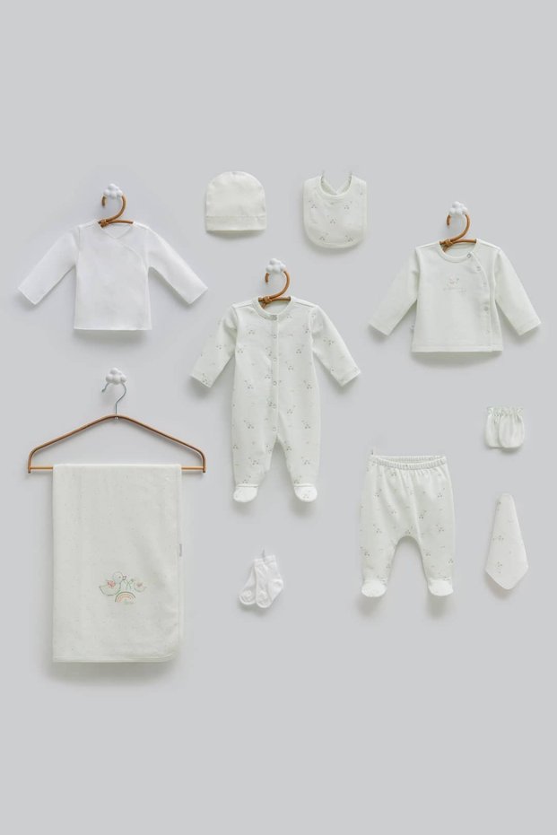 100% Cotton Premium Love Time Baby Girl Set of 10 Newborn Items