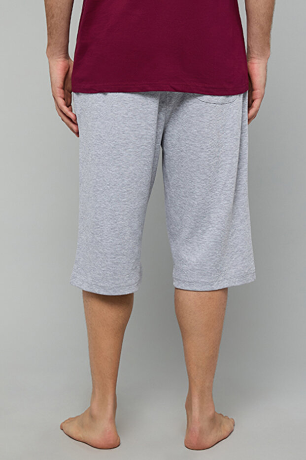 Solid Lounge Shorts with Drawstring Waist - 5