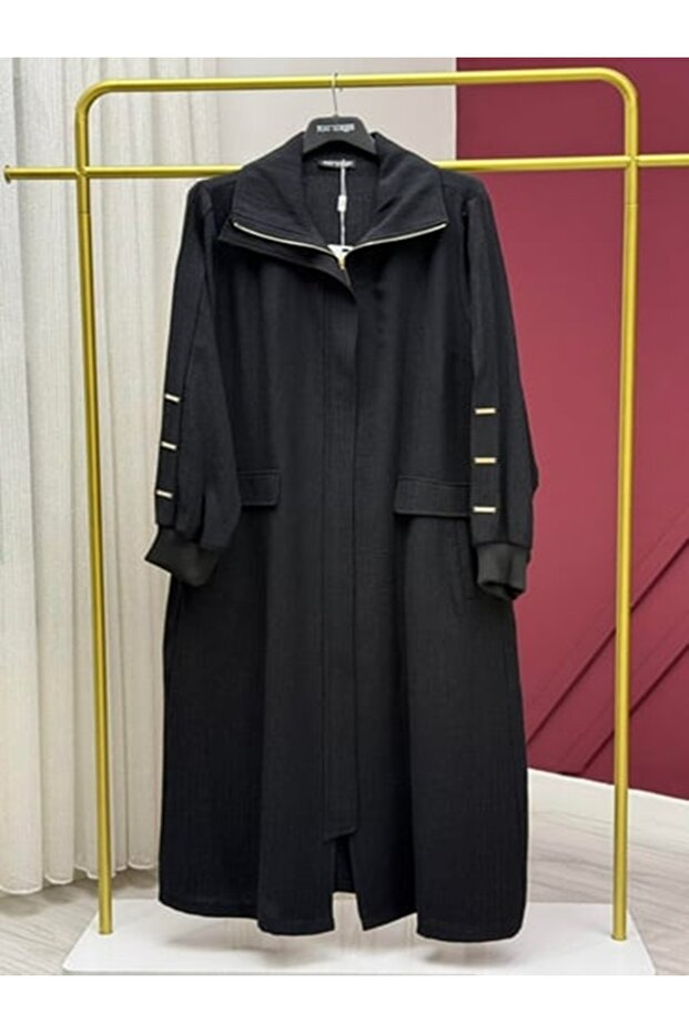 Crinkled Fabric Front Zipper Design Cap 5607