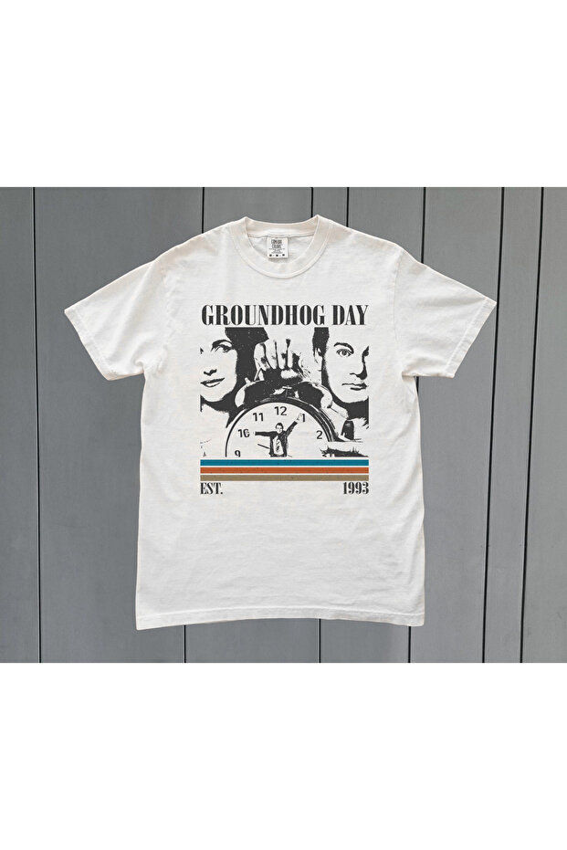 Groundhog Day Printed Unisex Oversize T-Shirt