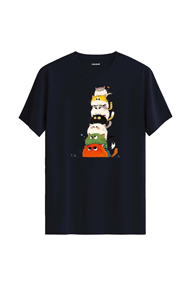 Colorful Cute Cats Design T-Shirt