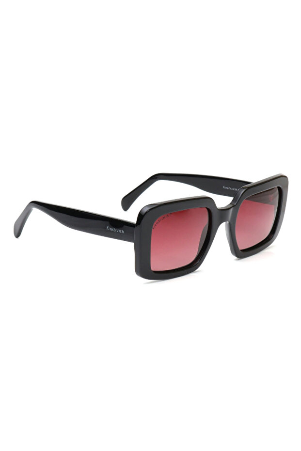 Polarized Sunglasses Black Frame Pink Mirror Lens 54mm - P604PK1PV