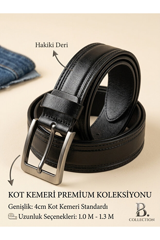 Superior Quality, Genuine Leather: the Must-Have for Your Wardrobe" Men's Denim Belt