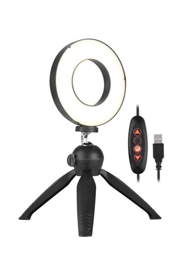 LED Photography Ring Light With Tripod Stand Set Black/White/Red