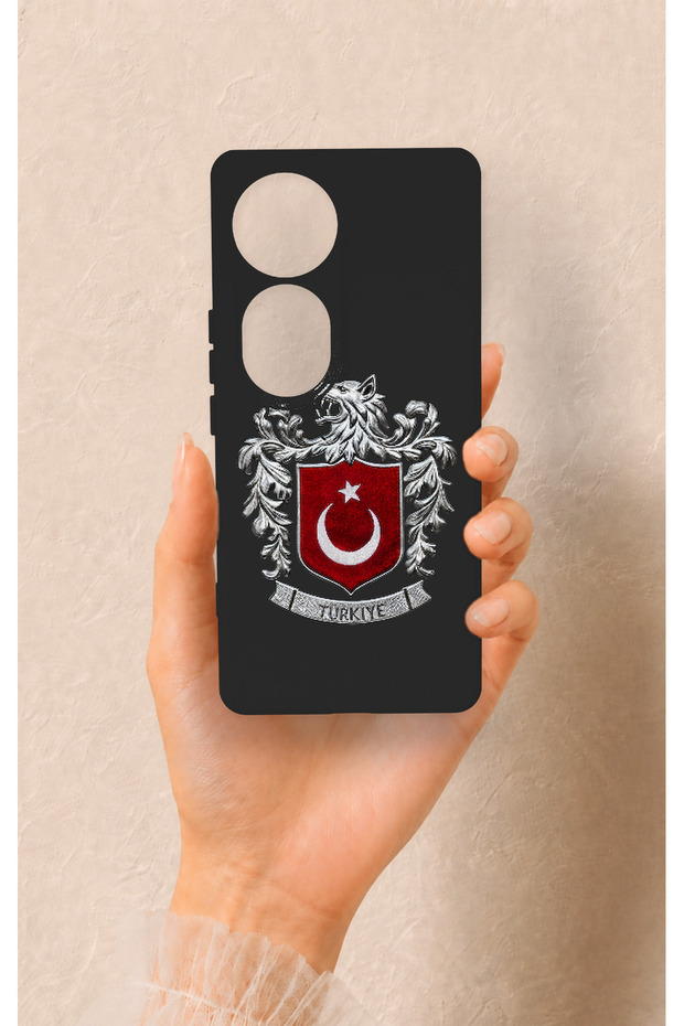 Vivo V40 Compatible Turkish Flag Patterned Silicone Case