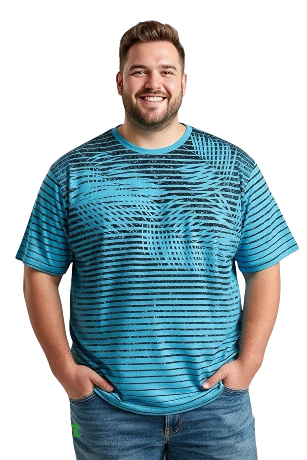 Large Size Cotton Comfortable Fit Daily Use Crew Neck Men's T-Shirt