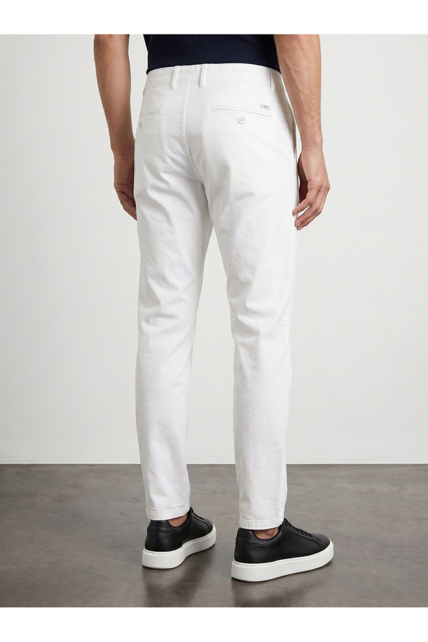 Basic Stylish Chino Linen Trousers - 4