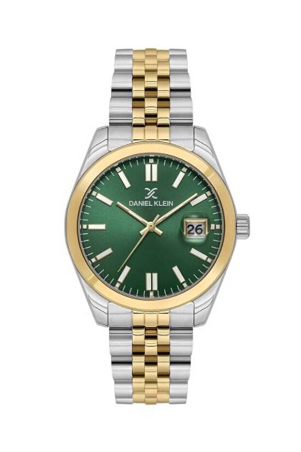 Dke.1.11051-6 Steel Plated 3 Atm Water Resistant Metallic-Gold Color Men's Watch with Calendar