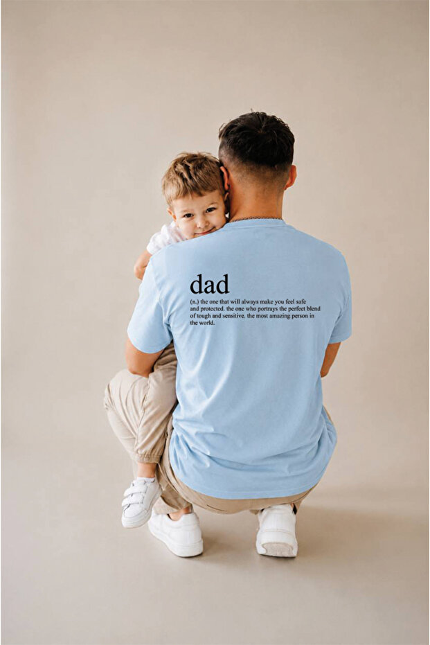 Father's Day Gift, Father-Child Combination, 100% Cotton Oversize T-Shirt