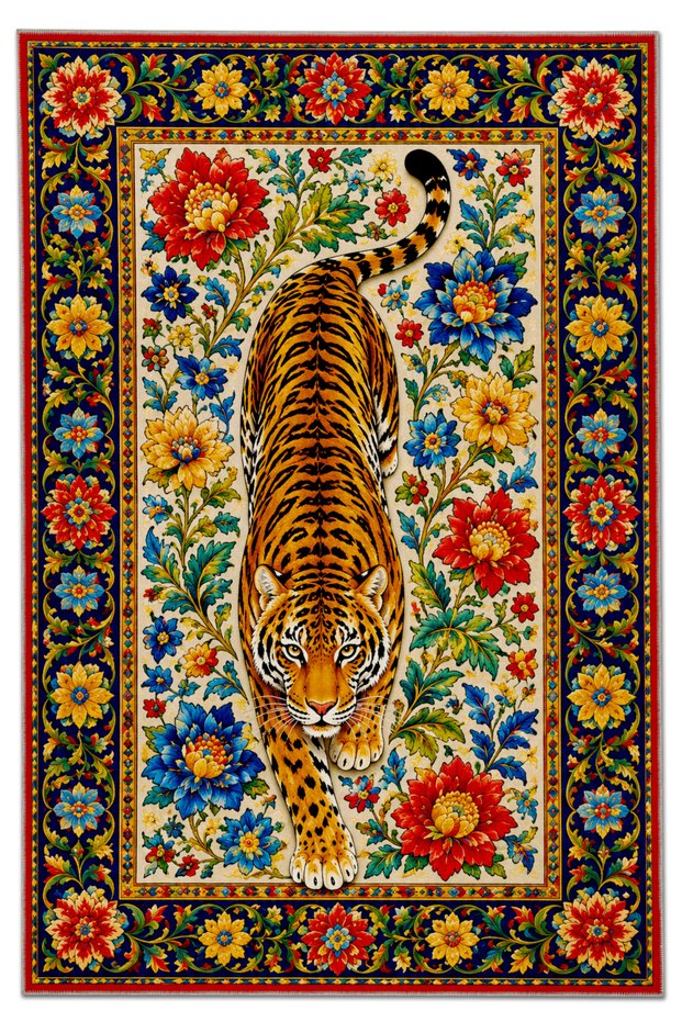 Sdt Traditional Patterned Modern Woven Base Decorative Carpet Sdtamor2032