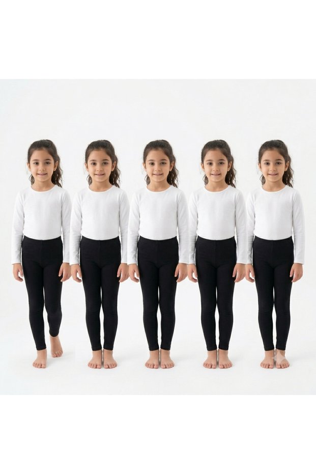 | Economical 5-Piece Winter Cotton Lycra Children's Thermal Tights (5 Pcs)