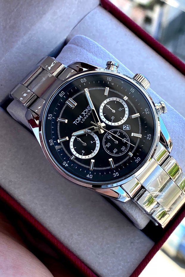 Original 2 Year Warranty Men's Wristwatch Steel Band 3 Atm Water Resistant