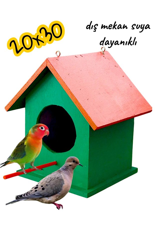 Wooden Dove Pigeon Lovebird Bird Nest Outdoor Waterproof 20X30 cm