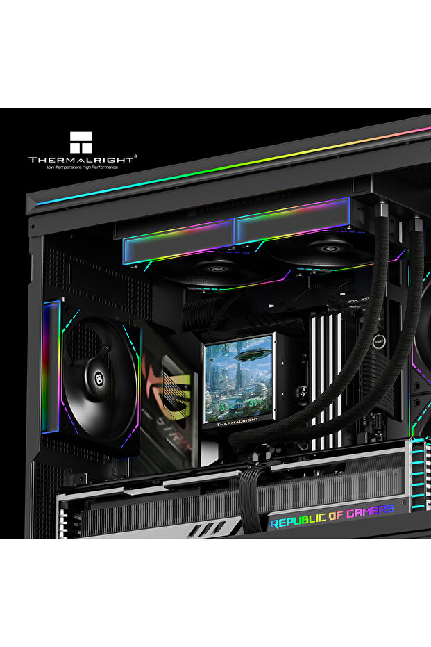 مبرد سائل للمعالج المركزي Peerless Vision 240 ARGB أسود اللون