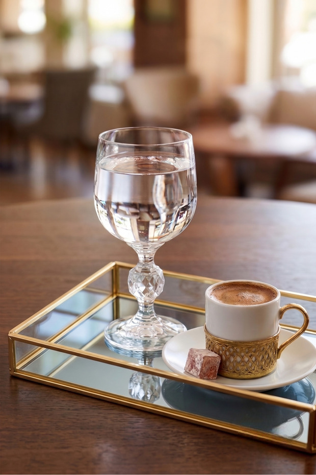 Crystal Footed Coffee Water Glass 135 ml