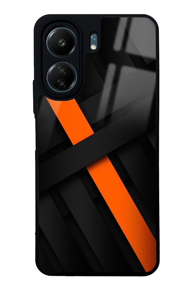 Xiaomi Redmi 13 C Glossy Phone Case with Carbon Weave Design